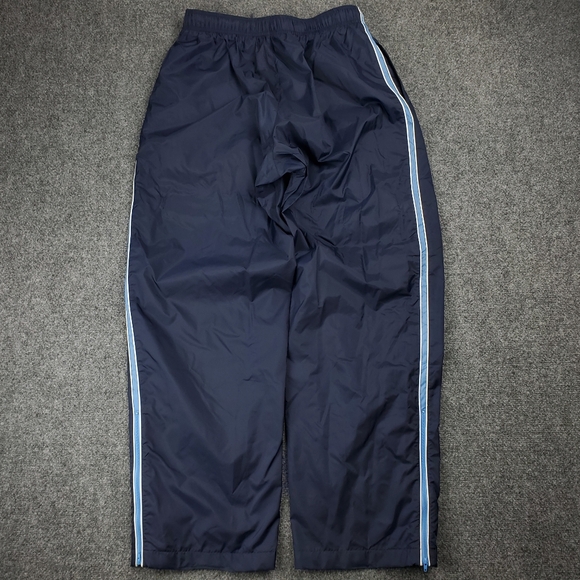 Vintage 90s Y2K Nike Nylon Track Pants Mens Medium Baggy Lined Ankle Zip Warm Up - Picture 2 of 12